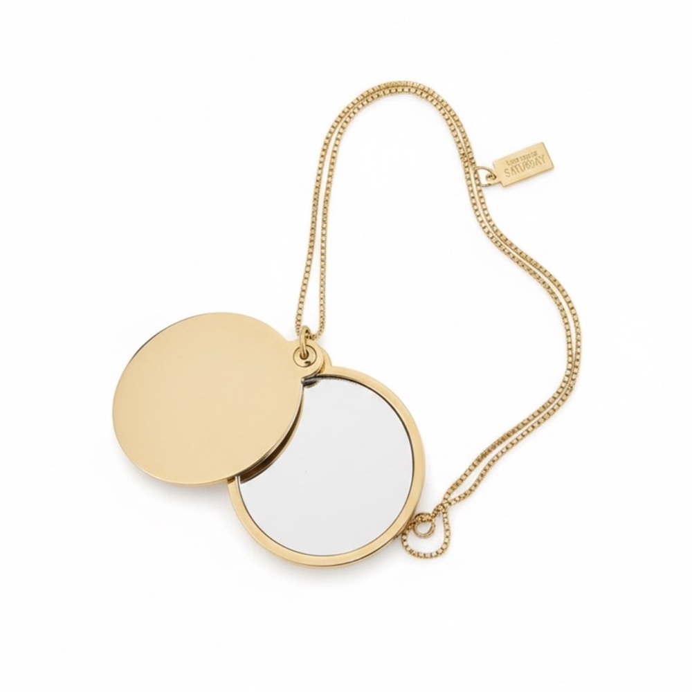 Kate Spade Saturday Sliding Mirror Necklace  NWOT *Discontinued 2015* ADORBS!